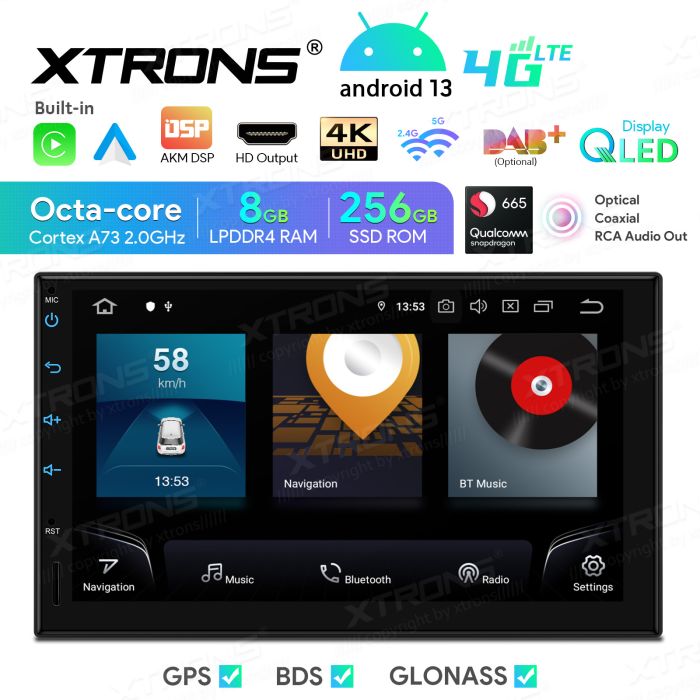 AUTORADIO ANDROID 13 TABLET STEREO AUTO 2DIN 8CORE 8GB 256GB NAVI XTRONS TIQ722P