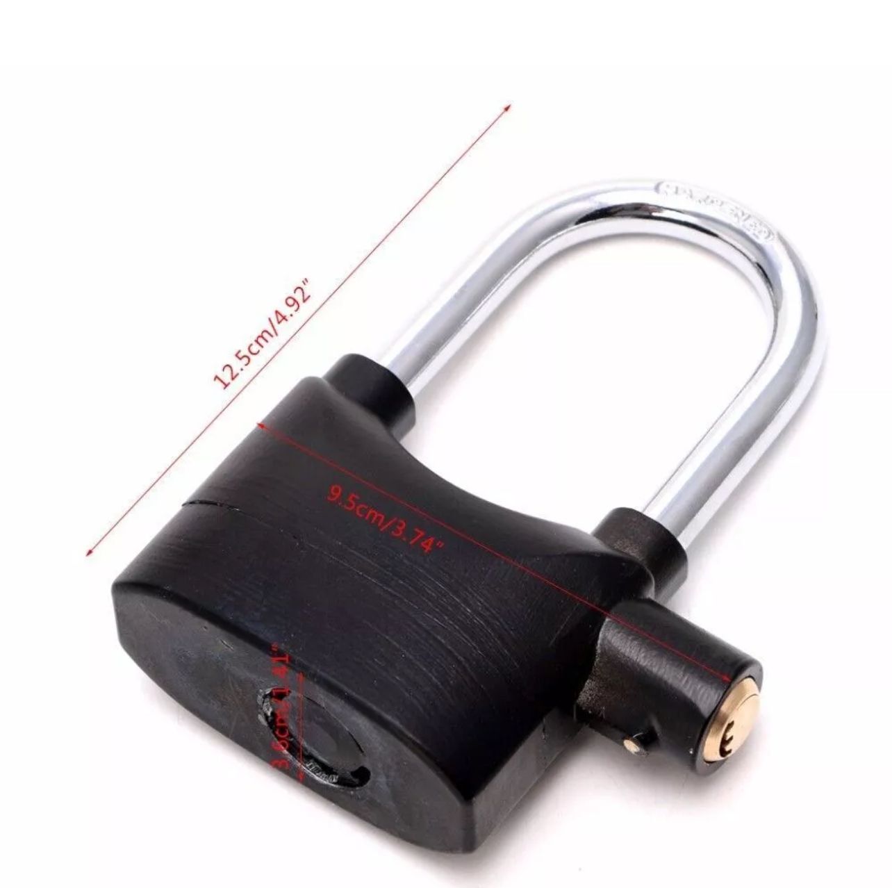 ALLARME BLOCCADISCO ANTIFURTO SONORO MOTO SCOOTER BICI LUCCHETTO 110DBA 70MM - immagine 3