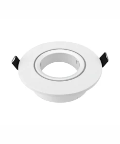 Portafaretto bianco rotondo orientabile da incasso