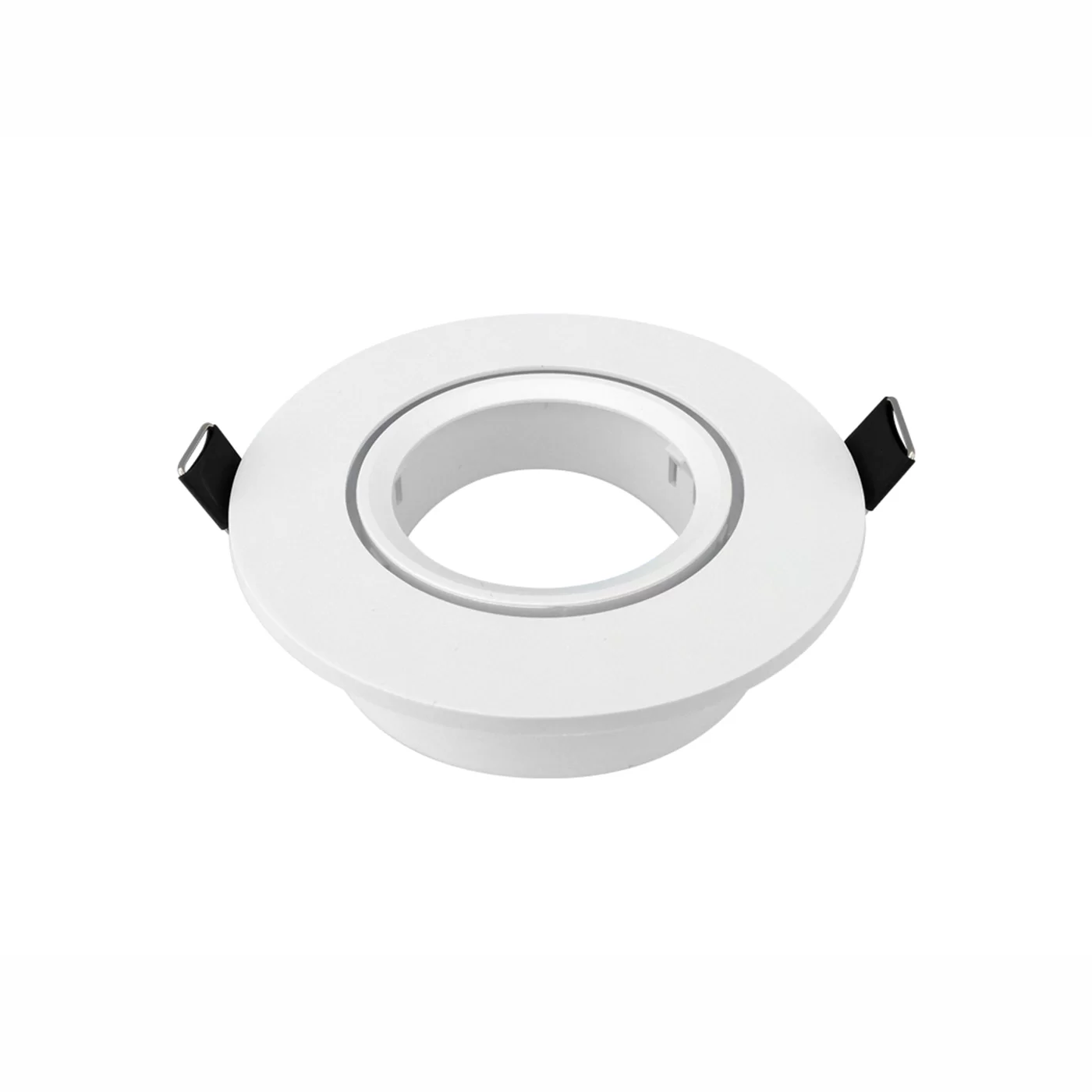 Portafaretto bianco rotondo orientabile da incasso