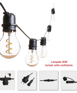 Catena 10 portalampade E27 11.5M