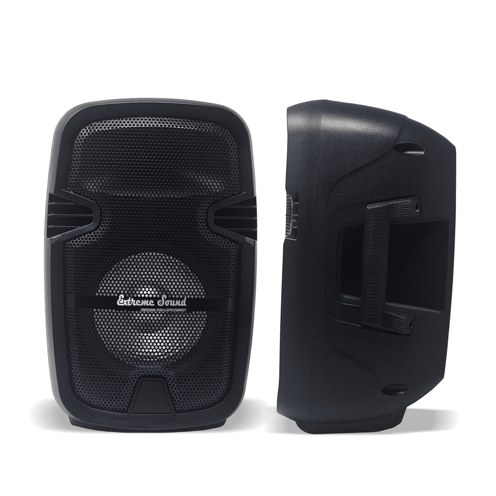 COPPIA CASSE AUDIO AMPLIFICATE 1100 WATT EXTREME SOUND BLUETOOTH USB KARAOKE MIC - immagine 6