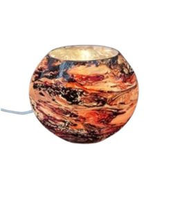 Lampada da tavolo in vetro dipinta Ursa – India World