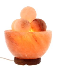 Lampada Sale Rosa D’Himalaya Benessere Con Sfere