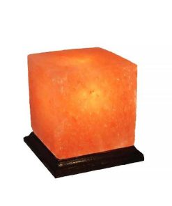 Lampada Cubo Ai Cristalli Di Sale Rosa USB