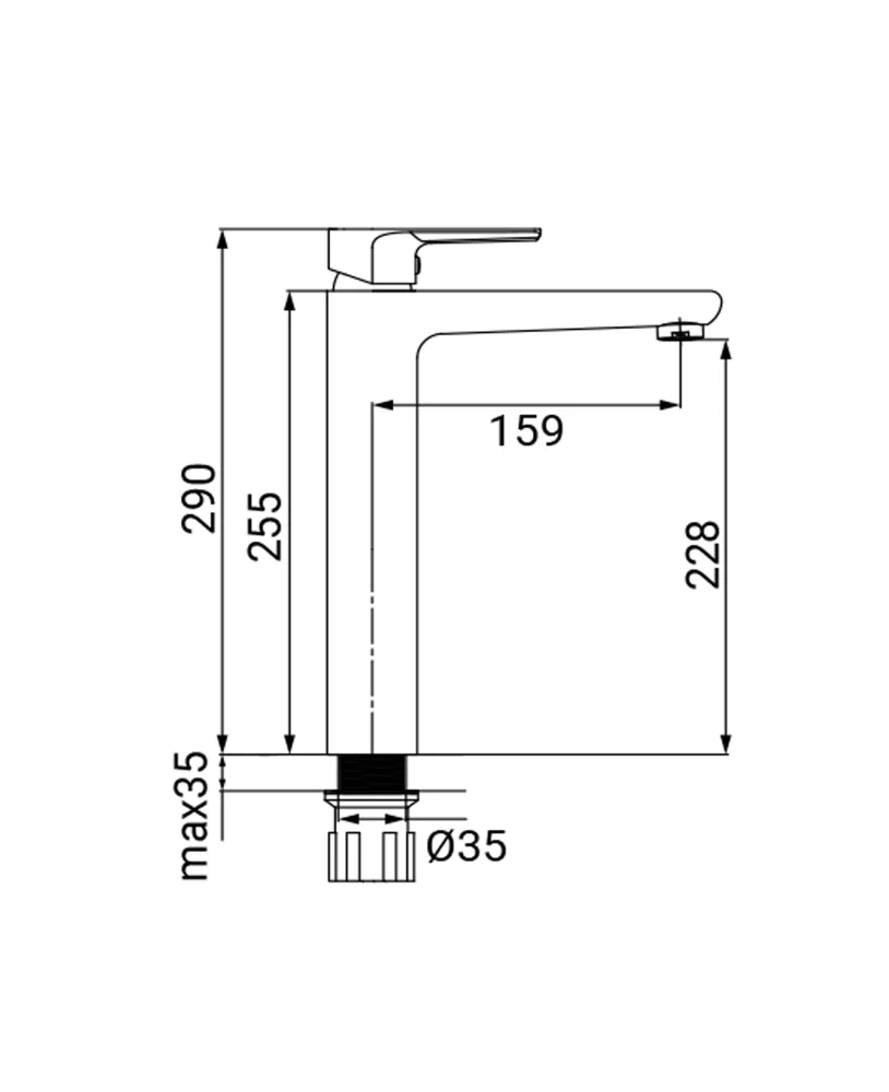 Miscelatore Lavabo Alto Hope - immagine 2