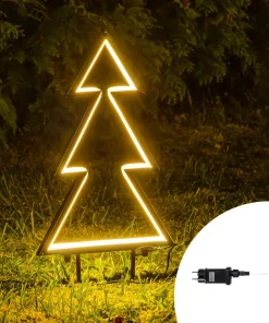 Albero di Natale luminoso 50cm con staffe da giardino Wisdom