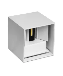 Applique Led cubo da parete 10W Doppia emissione Bianco IP65 Bianco neutro 4000K Wisdom