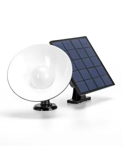 Applique Led da parete 4W Nero con pannello solare e sensore crepuscolare e di movimento IP65 Dimmerabile temperatura colore regolabile con telecomando Aigostar