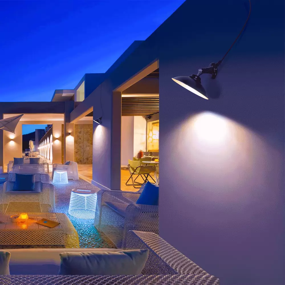 Applique Led da parete 4W Nero con pannello solare e sensore crepuscolare IP65 Dimmerabile temperatura colore regolabile con telecomando Aigostar - immagine 4