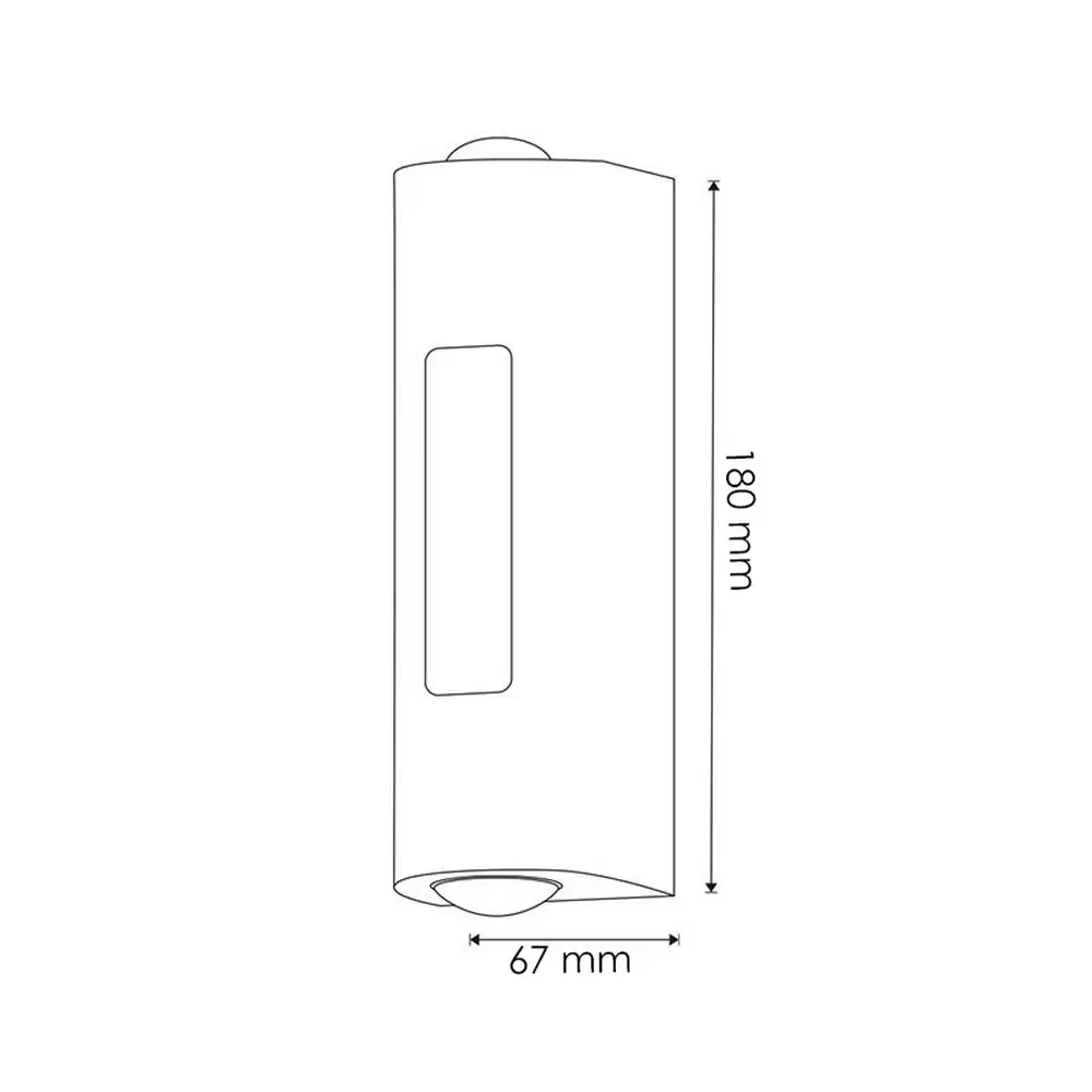 Applique Led da parete Lounge 10W Nero IP54 Bianco caldo 3000K M LEDME - immagine 4