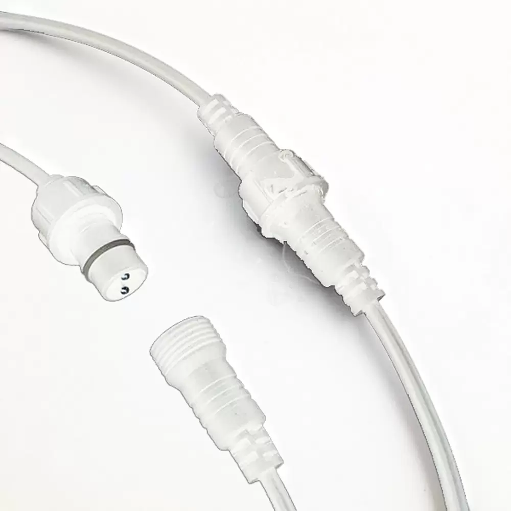 Catena di luci lineare 10 metri con 10 lampadine E27 Bianco caldo 2700K IP54 Bianca Wisdom - immagine 5