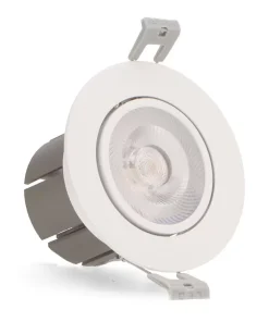 Faretto Led da incasso 10W Rotondo Orientabile Cornice bianca Apertura 36 gradi Bianco caldo 3000K M LEDME