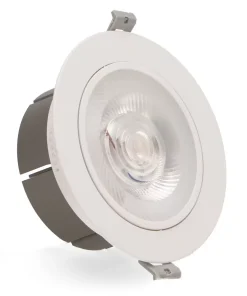 Faretto Led da incasso 20W Rotondo Orientabile Cornice bianca Apertura 36 gradi Bianco caldo 3000K M LEDME