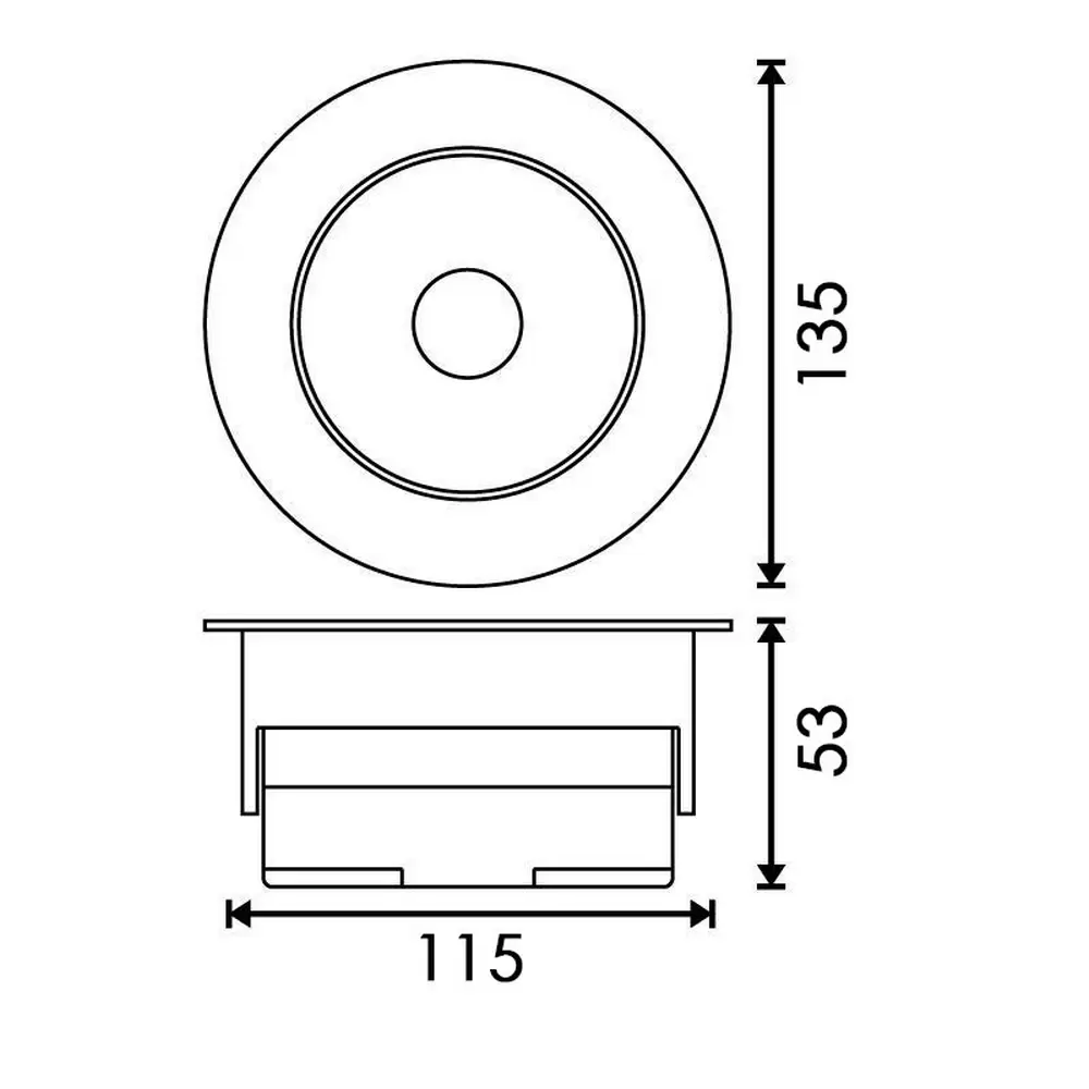 Faretto Led da incasso 20W Rotondo Orientabile Cornice bianca Apertura 36 gradi Bianco caldo 3000K M LEDME - immagine 3