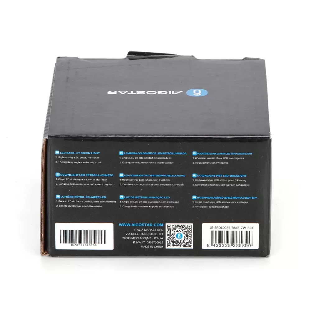 Faretto Led da incasso 7W Rotondo Orientabile Cornice bianca Apertura 38 gradi Bianco freddo 6500K Aigostar - immagine 4