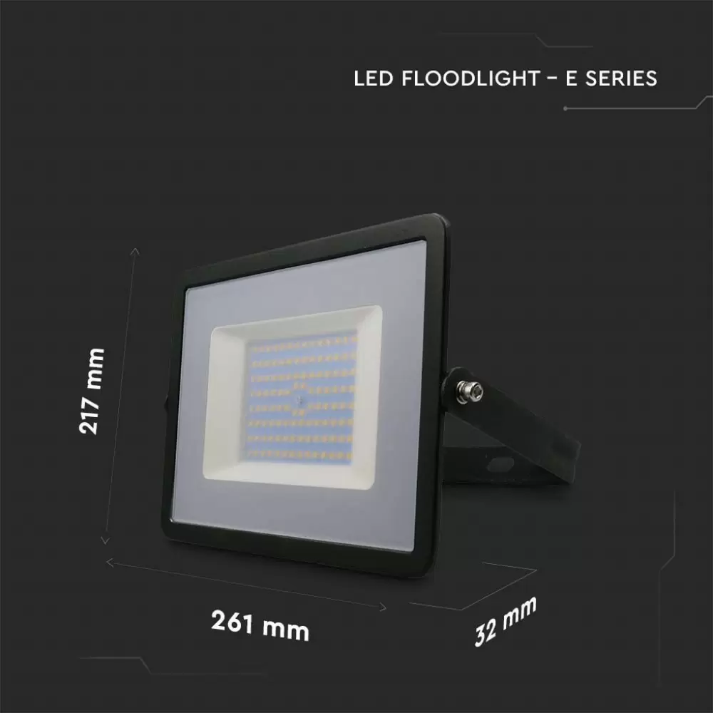 Faro proiettore Led 100W Nero da esterno IP65 Bianco neutro 4000K V-TAC - immagine 2