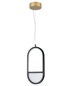 Lampadario Led da soffitto Slit Nero 13,5W Bianco caldo 2700K Aigostar