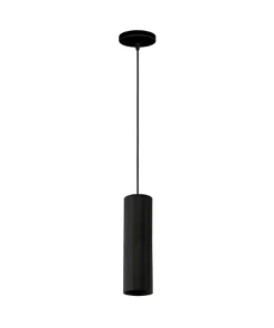 Lampadario Pendel Tube 25 in metallo Nero a sospensione 1 x Gu10 Novaline