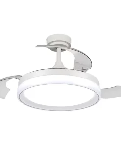 Lampadario Ventilatore da soffitto White Yeray 36W illuminazione Led regolabile con telecomando M LEDME