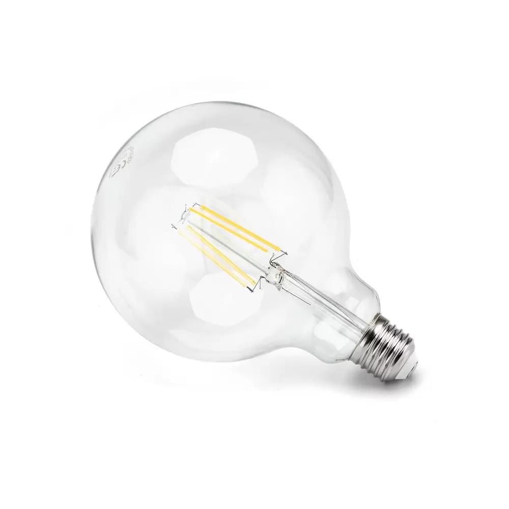 Lampadina Led a Filamento E27 G125 a globo 8W Bianco neutro 4000K Neos - immagine 2