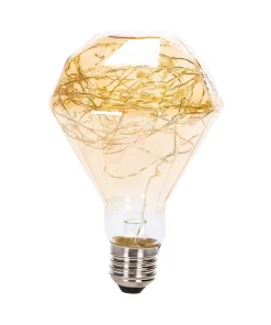 Lampadina Led Diamante Filo di rame E27 D95 1,2W decorativa Bianco caldo 2500K Aigostar