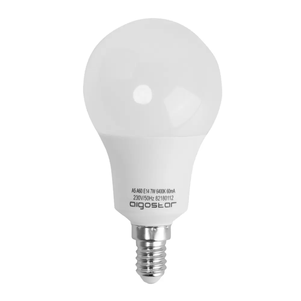 Lampadina Led E14 A60 a bulbo 7W Bianco caldo 3000K Aigostar