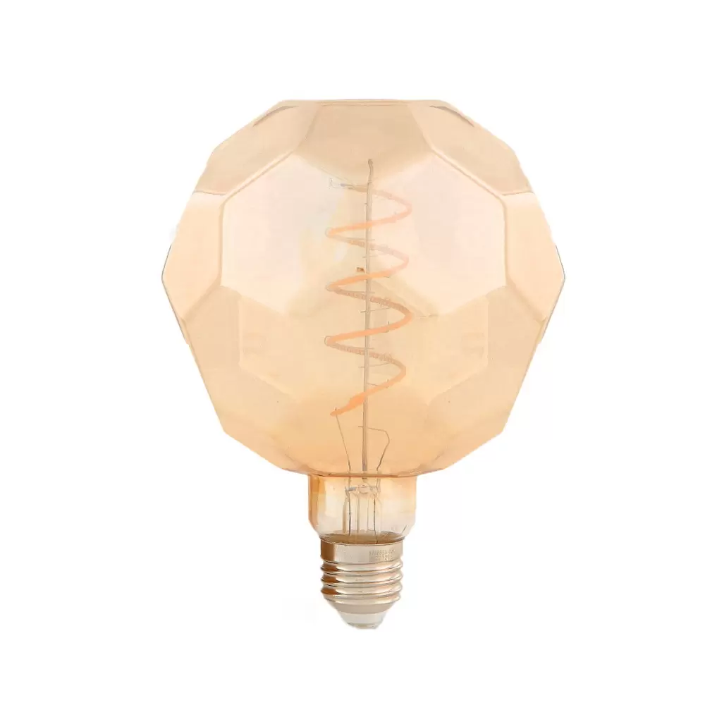 Lampadina Led Esagoni Vintage a Filamento G125 E27 a 4W decorativa Bianco caldo 2300K M LEDME