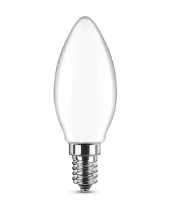 Lampadina Led Opaca a Filamento E14 C35 a candela 6W Bianco freddo 6500K Novaline