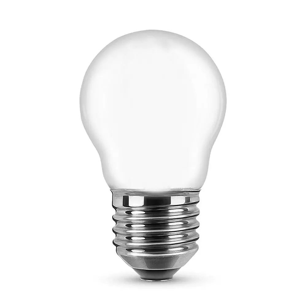 Lampadina Led Opaca a Filamento E27 G45 a sfera 6W Bianco neutro 4000K Novaline