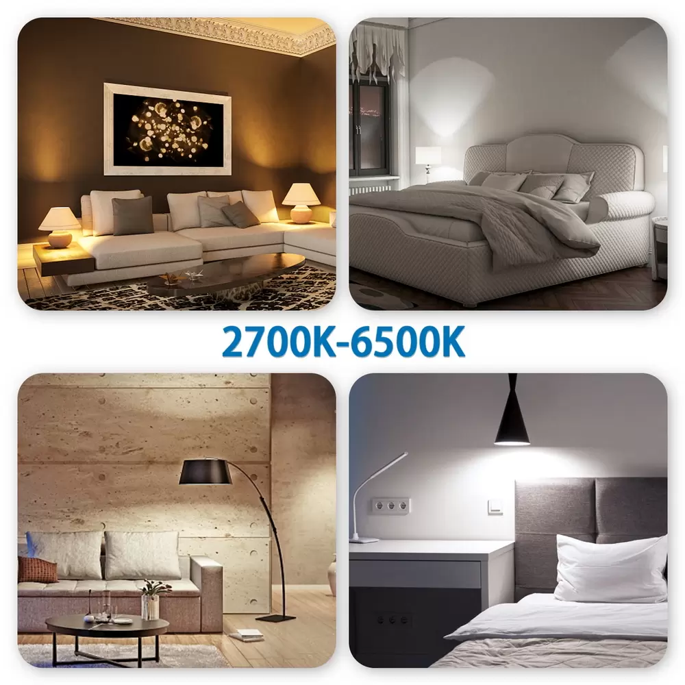 Lampadina Led Smart G45 E14 6,5W WiFi RGB CCT luce regolabile e dimmerabile Aigostar - immagine 4