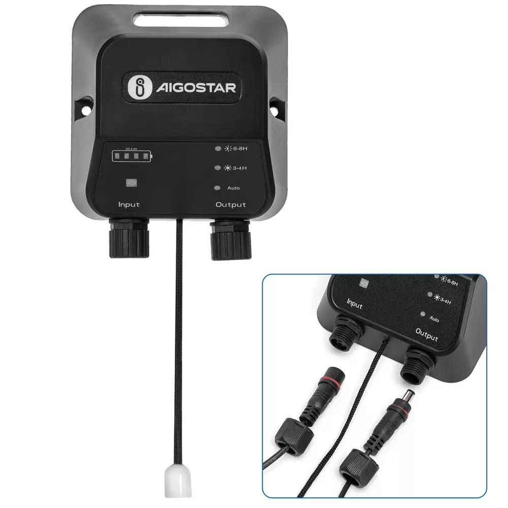 Lampadina Led T100 35W con pannello solare IP65 Bianco freddo 6500K Aigostar - immagine 3