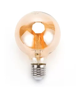 Lampadina Led Vintage a Filamento E27 G80 a globo 6W Bianco caldo 2200K Aigostar