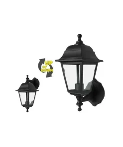 Lanterna da parete Zeus Nera IP44 1 x E27 Novaline