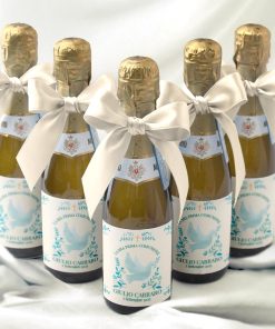 Mini Bottigliette di Prosecco Personalizzate con Data, Nome e Colomba – Idea Bomboniera Prima Comunione