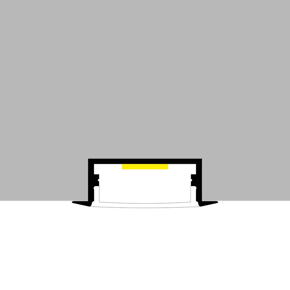 Profilo Led piatto U Long Bianco laccato per strisce Led 12-24V da incasso 2 metri in alluminio M LEDME - immagine 3