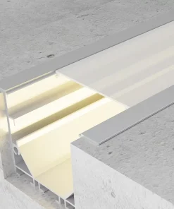 Profilo Led piatto U Phey per strisce Led 12-24V da incasso 2 metri in alluminio M LEDME