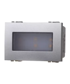 Segnapasso Led 3 moduli 2,4W da incasso per scatola 503 grigio IP20 Bianco caldo 3000K compatibile anche con BTicino Livinglight