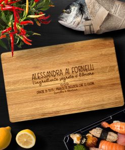 Tagliere Personalizzato con Incisione, Nome e Dedica – Idea Regalo per la Mamma