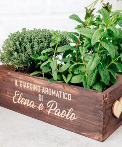 Cassettina per Erbe Aromatiche Personalizzata con Nome Coppia – Idea Regalo Inizio Convivenza, Regalo Casa Nuova