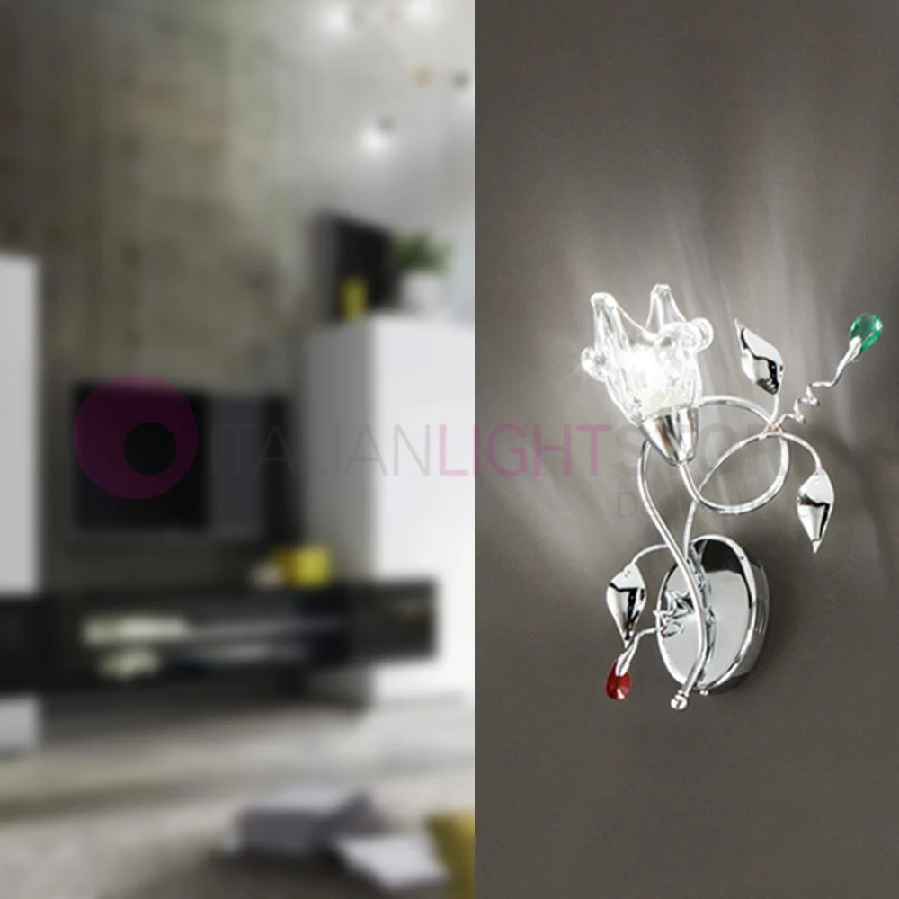 ADELE Lampada a Parete Applique sx Cromato Moderno - immagine 2