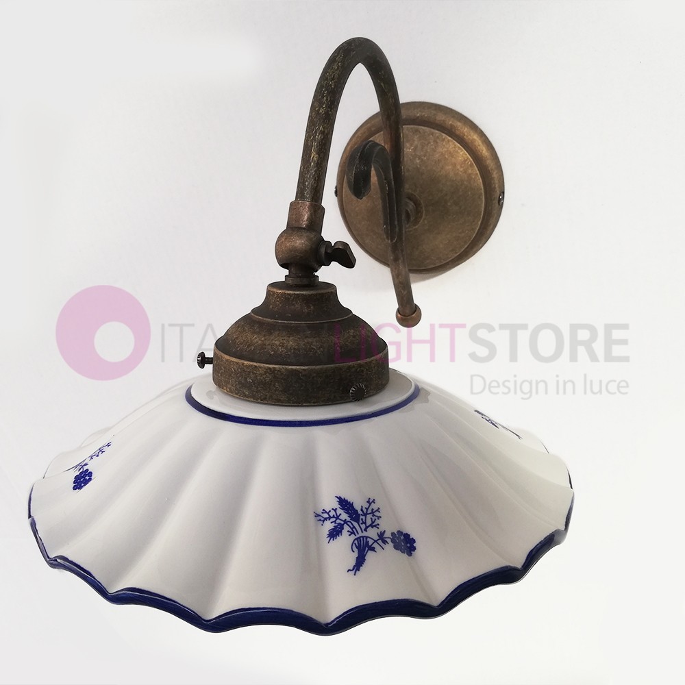 ALTOPASCIO Applique da Parete Ceramica Ottone Rustica Country - immagine 4
