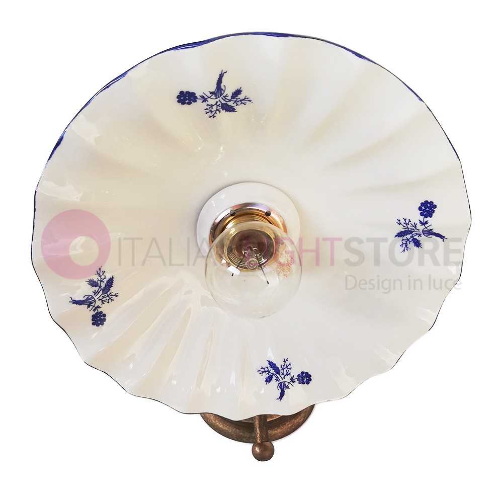 ALTOPASCIO Applique da Parete Ceramica Ottone Rustica Country - immagine 8