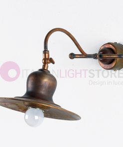 TODI Lampada da Parete Applique Rustico Ottone Anticato